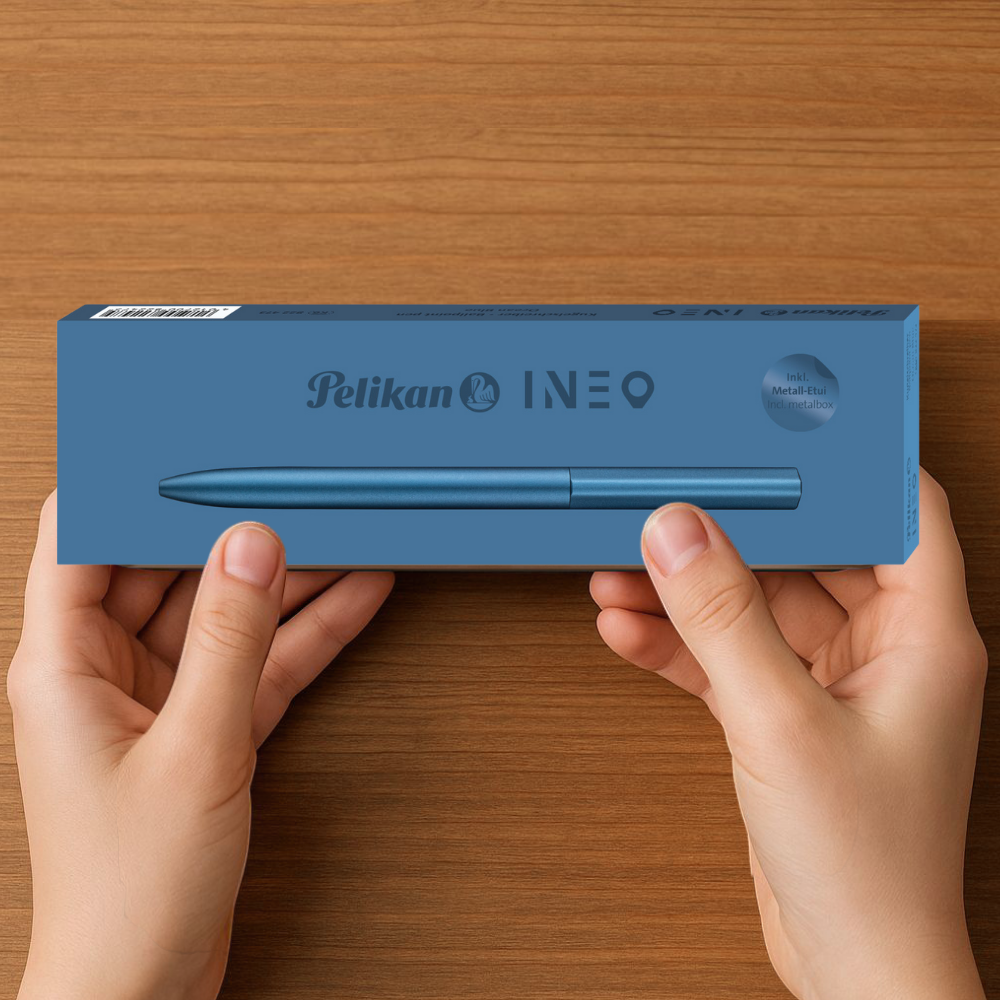 Kugelschreiber Ineo® Elements K6 Ocean Blue inkl. Laser-Gravur
