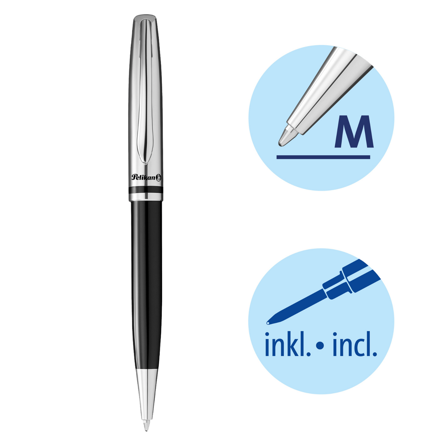 Pelikan Kugelschreiber K35 Jazz Classic Schwarz inkl. Laser-Gravur