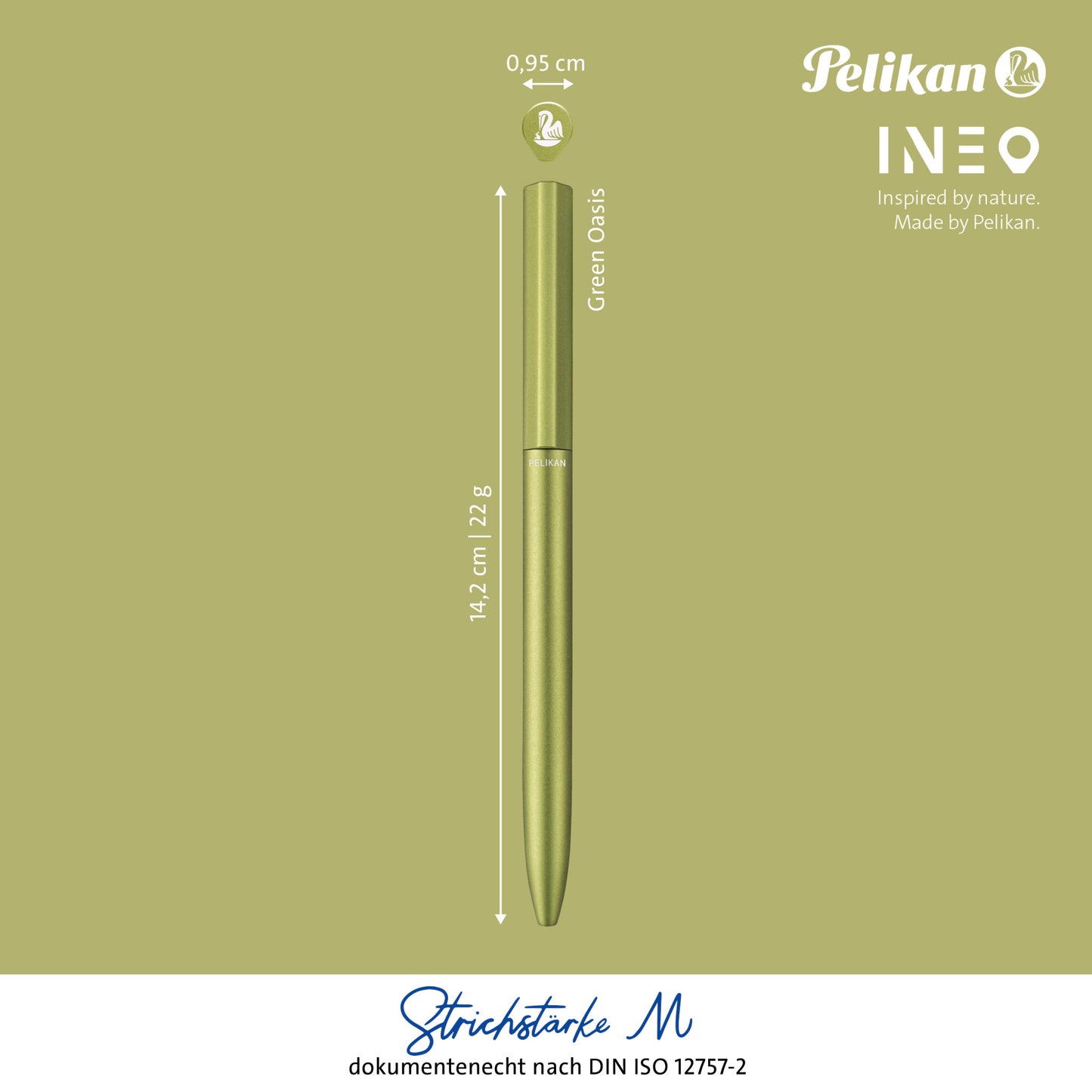 Kugelschreiber Ineo® Elements K6 – Green Oasis inkl. Laser-Gravur