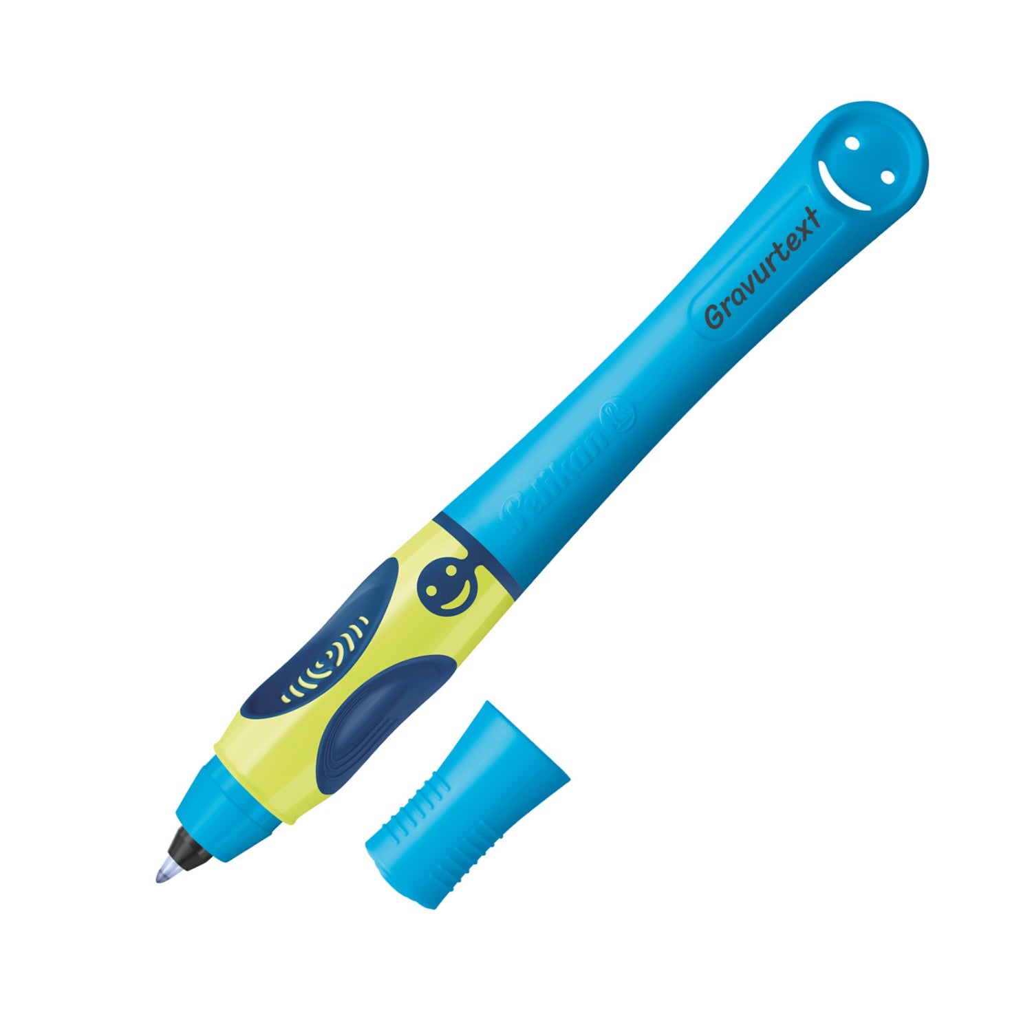 Pelikan griffix® 4 Füllhalter, neon fresh blue, links Pelikan griffix® 4 Füllhalter, neon fresh blue, links