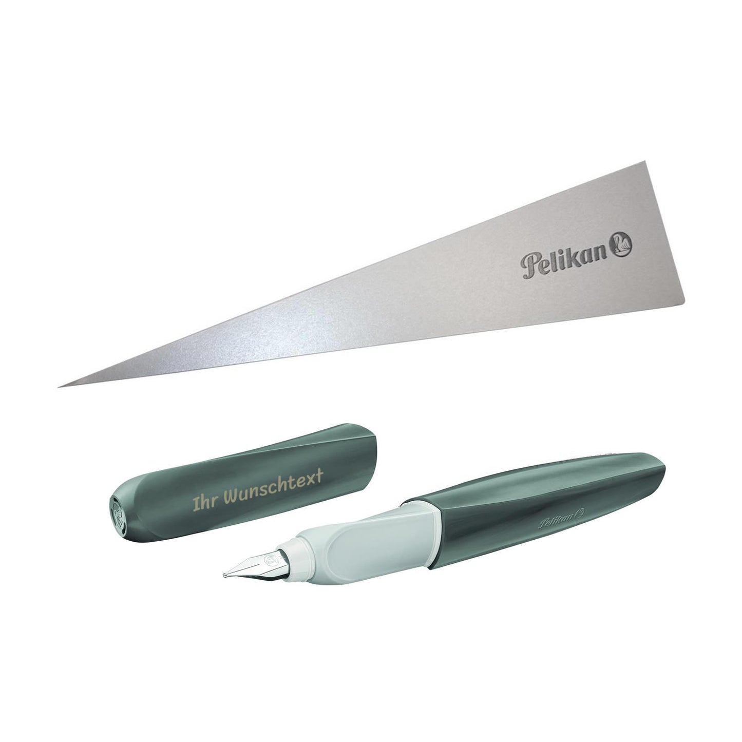 Füllhalter Twist Eco grey mit Laser-Gravur