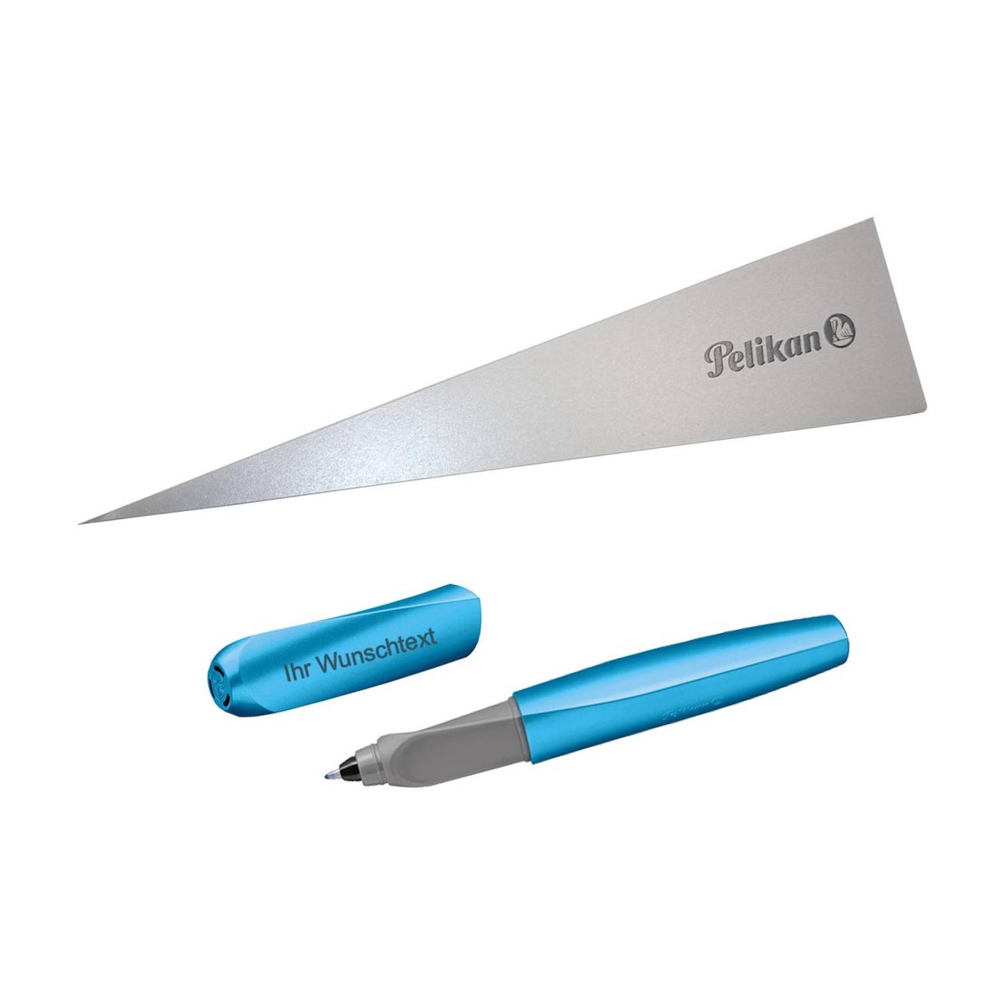 Tintenroller Twist R457 Frosted Blue mit Laser-Gravur