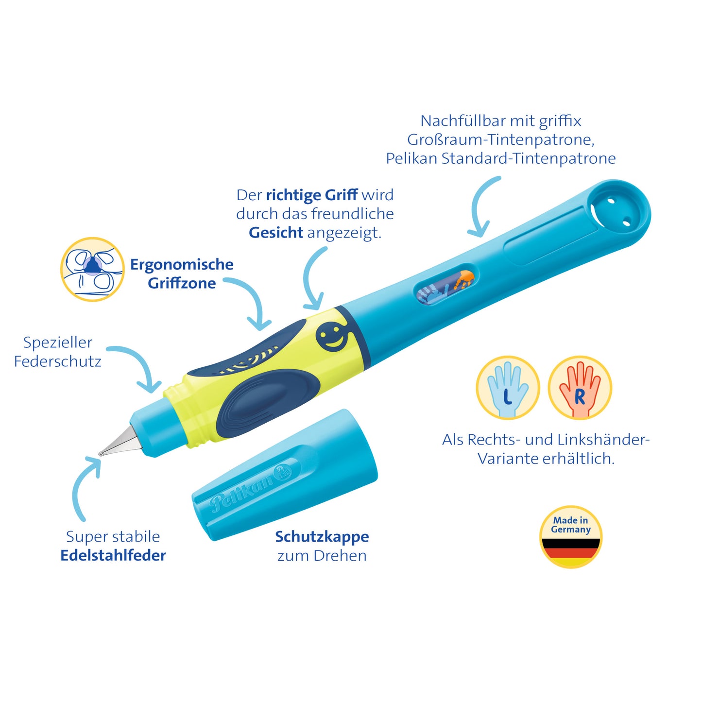 Füllhalter griffix® P2GR Green mit Laser-Gravur