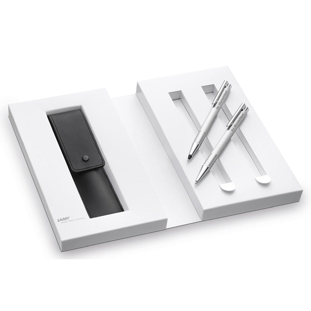 Geschenkset Kugelschreiber & Bleistift logo brushed 206/106 inkl. Laser-Gravur