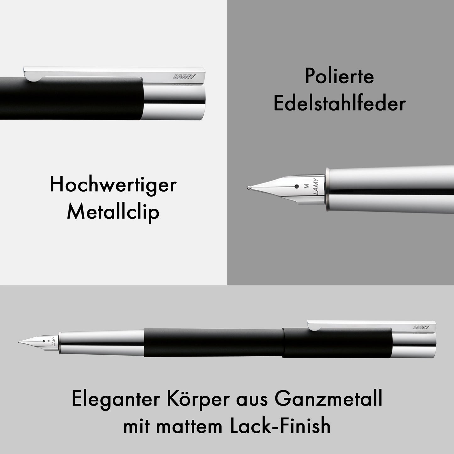 Füllhalter scala  080 black inkl. Laser-Gravur