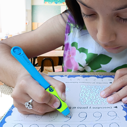 Tintenroller griffix® T2NB Neon Fresh Blue mit Laser-Gravur