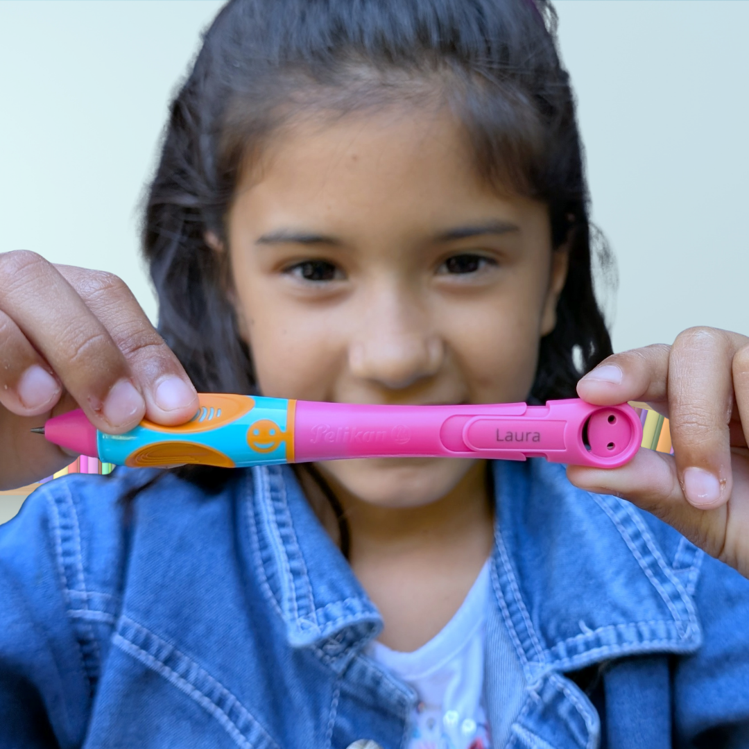 Bleistift griffix® B2LP Lovely Pink mit Laser-Gravur