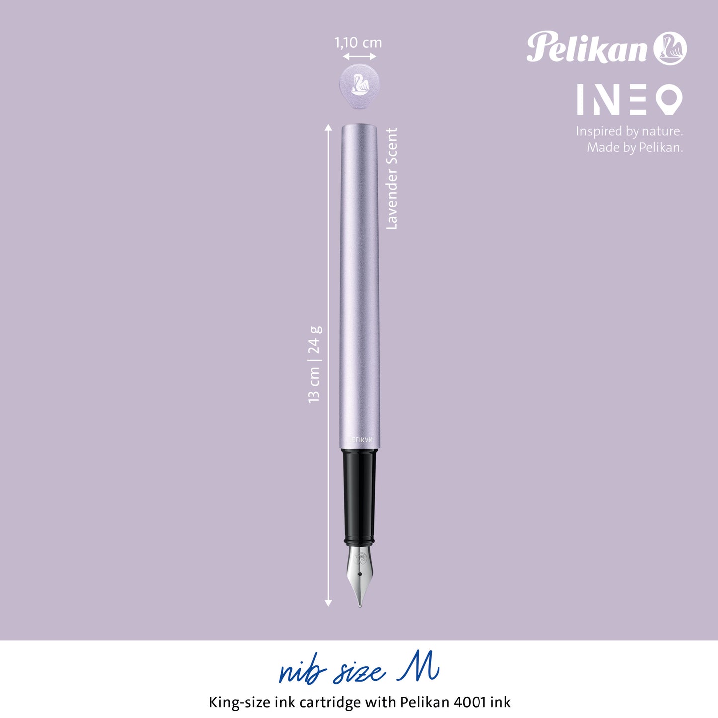 Füllhalter P6 Ineo Elemente Lavender Scent inkl. Laser-Gravur