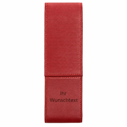Lederetui A315 red für 2 Schreibgeräte inkl. Gravur