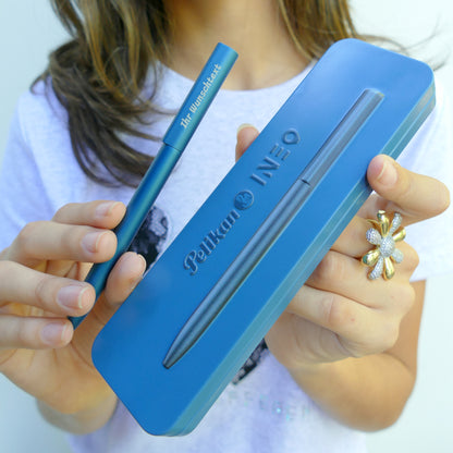 Kugelschreiber Ineo® Elements K6 Ocean Blue inkl. Laser-Gravur