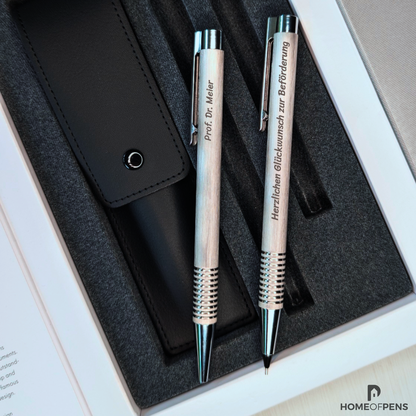 Geschenkset Kugelschreiber & Bleistift logo brushed 206/106 inkl. Laser-Gravur