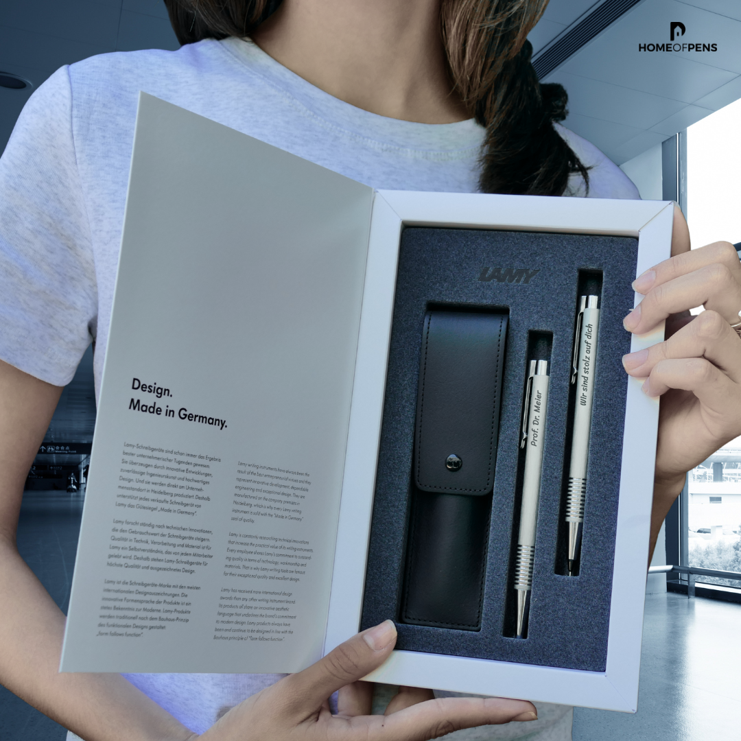 Geschenkset Kugelschreiber & Bleistift logo brushed 206/106 inkl. Laser-Gravur