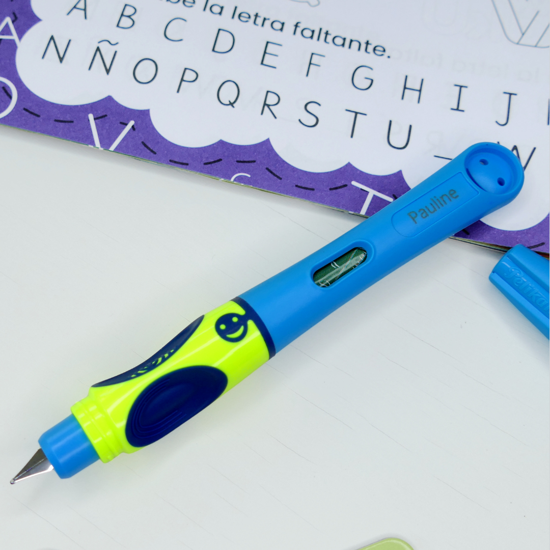 Füllhalter griffix® P2NB Neon Fresh Blue mit Laser-Gravur