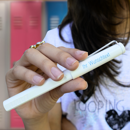 Tintenroller safari 319 white inkl. Gravur