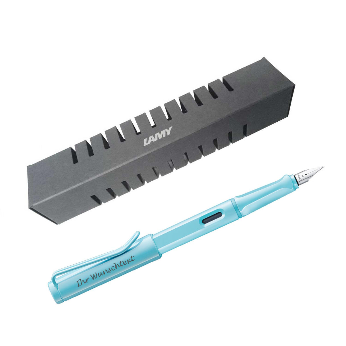 LAMY Safari Füllhalter, Safari blau + weiss, für USA + Asien, 2022, KONVERTER